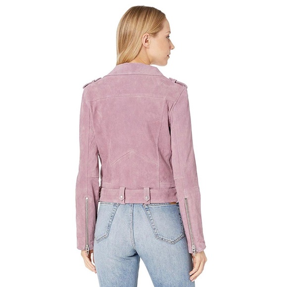 REVOLVE x BLANK NYC: Lilac Suede Moto Jacket - Picture 6 of 9